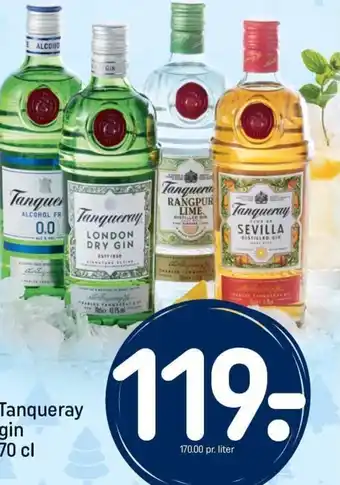 REMA 1000 Tanqueray gin 70 cl tilbud