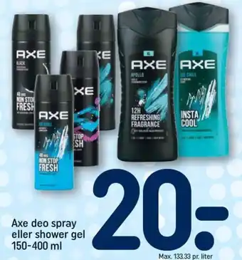 REMA 1000 Axe deo spray eller shower gel 150-400 ml tilbud