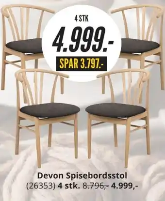 My Home Devon Spisebordsstol 26353 tilbud