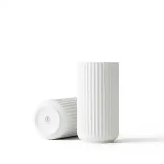 Kop & Kande Lyngby porcelæn vase mat hvid 20,5 cm tilbud