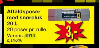 Harald Nyborg Affaldsposer med snøreluk 20 l tilbud