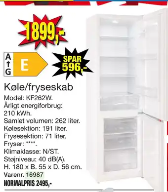 Harald Nyborg Køle/fryseskab tilbud