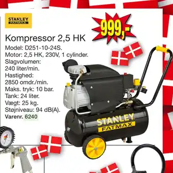 Harald Nyborg Kompressor 2,5 hk tilbud