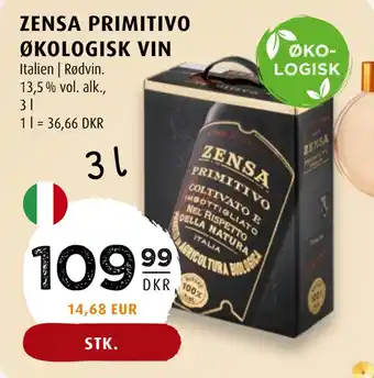 Zensa primitivo økologisk vin