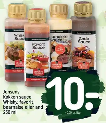 REMA 1000 Jensens Køkken sauce Whisky, favorit, bearnaise eller and 250 ml tilbud