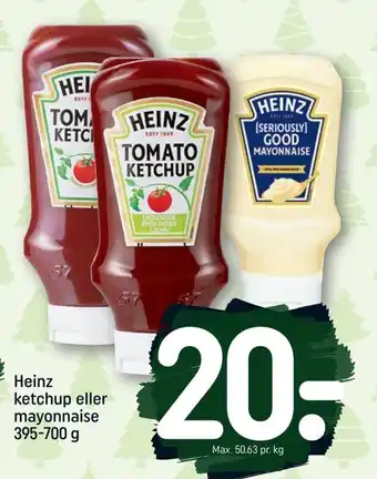 REMA 1000 Heinz ketchup eller mayonnaise 395-700 g tilbud