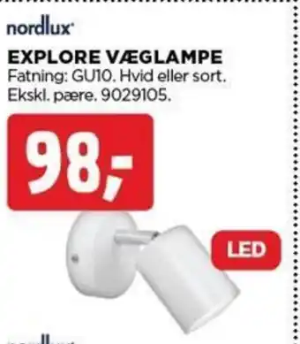 jem & fix EXPLORE VÆGLAMPE tilbud