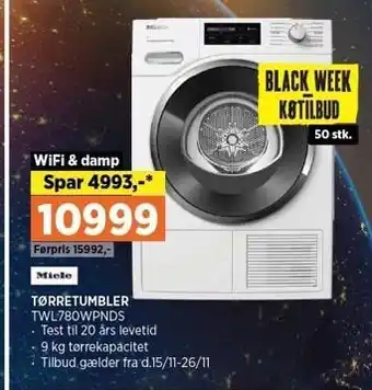 Power Miele tørretumbler tilbud