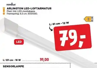 jem & fix Nordlux arlington led-loftarmatur tilbud