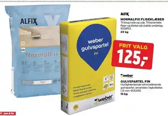 jem & fix Alfix normalfix fliseklæber eller weber gulvspartel fin tilbud