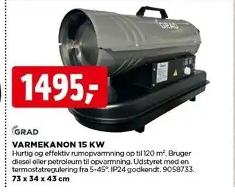 jem & fix Varmekanon 15 kw tilbud