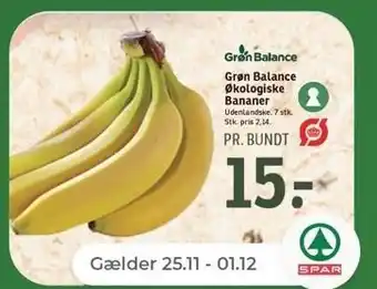 Netto Grøn balance økologiske bananer, 7 stk tilbud