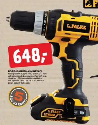jem & fix BORE-/SKRUEMASKINE 18 V tilbud