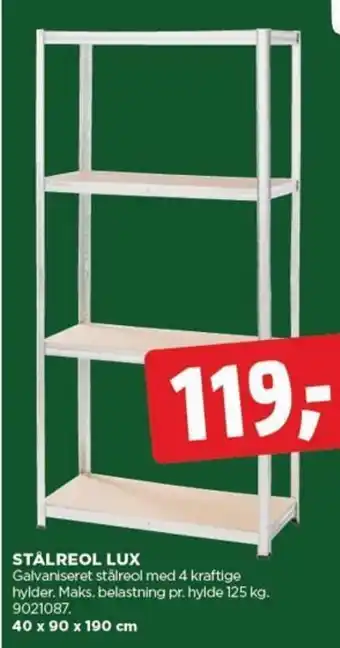 jem & fix STÅLREOL LUX tilbud