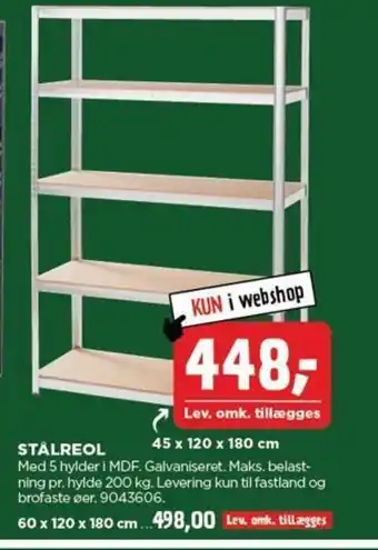 jem & fix STÅLREOL tilbud