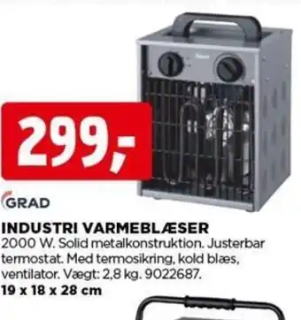 jem & fix GRAD INDUSTRI VARMEBLÆSER tilbud