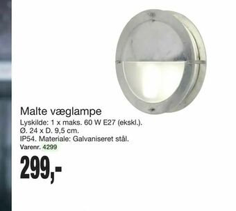 Harald Nyborg Malte væglampe tilbud