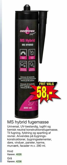 Harald Nyborg MS hybrid fugemasse tilbud