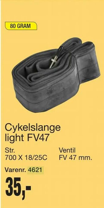 Harald Nyborg Cykelslange light FV47 tilbud