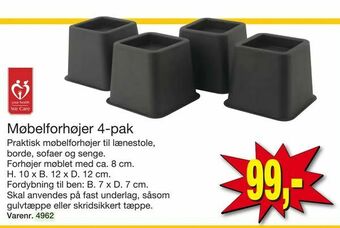 Møbelforhøjer 4-pak