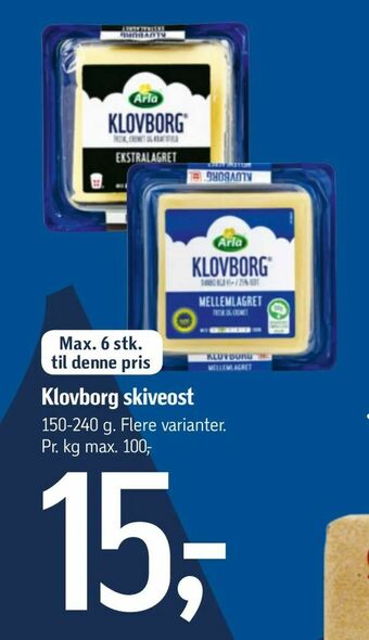 Føtex Klovborg skiveost tilbud