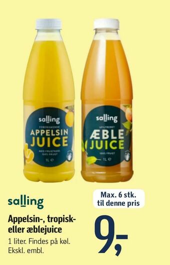 Føtex Appelsin-, tropisk- eller æblejuice tilbud