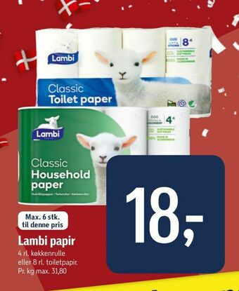 Føtex Lambi papir tilbud