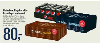 Føtex Heineken, Royal øl eller Faxe-Pepsi sodavand tilbud
