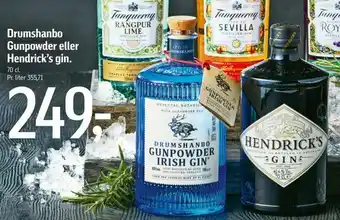 Drumshanbo Gunpowder eller Hendrick's gin