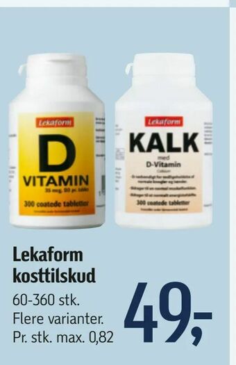 Føtex Lekaform kosttilskud tilbud