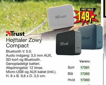 Harald Nyborg Højttaler Zowy Compact tilbud