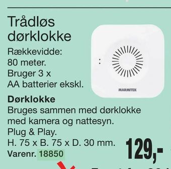 Harald Nyborg Trådløs d ørklokke tilbud