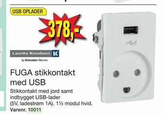 Harald Nyborg FUGA stikkontakt med USB tilbud