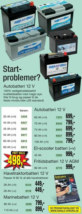 Harald Nyborg Autobatteri 12 V tilbud