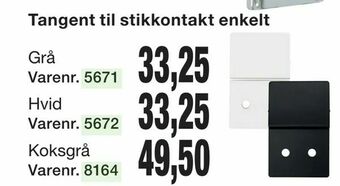Harald Nyborg Tangent til stikkontakt enkelt tilbud