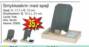 Harald Nyborg Smykkeskrin med spejl tilbud