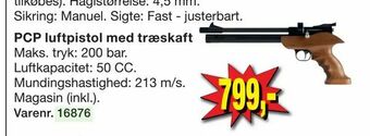 Harald Nyborg PCP luftpistol med træskaft tilbud
