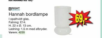 Harald Nyborg Hannah bordlampe tilbud