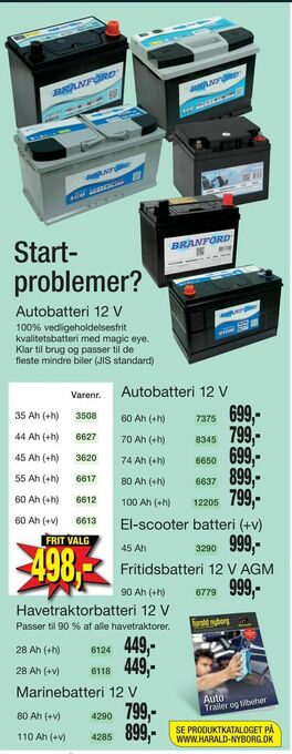 Harald Nyborg Fritidsbatteri 12 V AGM tilbud