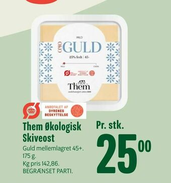 Min Købmand Them Økologisk Skiveost tilbud
