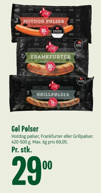 Min Købmand Gøl Pølser tilbud