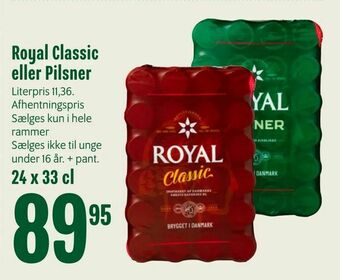Min Købmand Royal Classic eller Pilsner tilbud