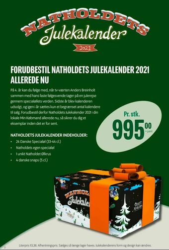 Min Købmand Forudbestil natholdets julekalender 2021 allerede nu tilbud