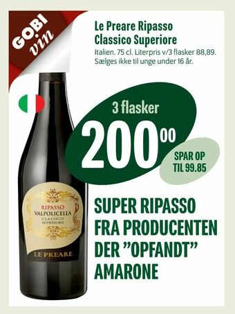 Min Købmand Le Preare Ripasso Classico Superiore tilbud