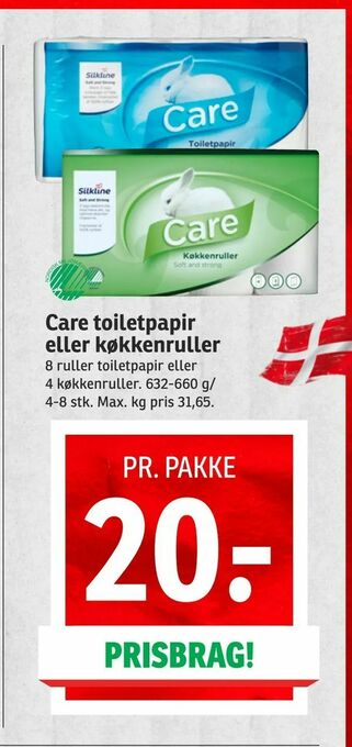 SPAR Care toiletpapir eller køkkenruller tilbud