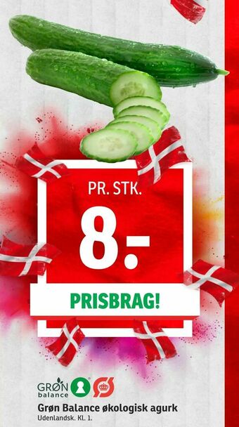 SPAR Grøn Balance økologisk agurk tilbud
