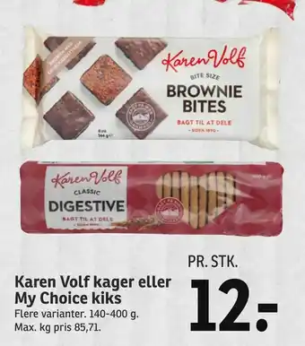 Karen Volf kager eller My Choice kiks