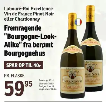 SPAR Labouré-Roi Excellence Vin de France Pinot Noir eller Chardonnay tilbud