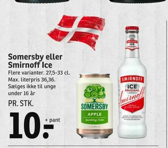 SPAR Somersby eller Smirnoff Ice tilbud