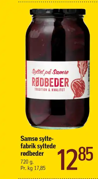 Samsø syltefabrik syltede rødbeder